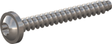 STP380160130E, Screw for Plastic, STP38 1.6x13.0 - T5, stainless-steel A2, 1.4567, bright, pickled and passivated