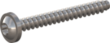 STP380160140E, Screw for Plastic, STP38 1.6x14.0 - T5, stainless-steel A2, 1.4567, bright, pickled and passivated