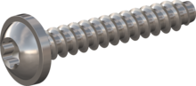 STP380180110E, Surub pentru termoplastice, STP38 1.8x11.0 - T6, oţel inoxidabil A2, 1.4567, neacoperit, murat și pasivat