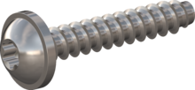 STP380200110E, Screw for Plastic, STP38 2.0x11.0 - T6, stainless-steel A2, 1.4567, bright, pickled and passivated