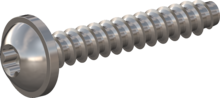 STP380200120E, Screw for Plastic, STP38 2.0x12.0 - T6, stainless-steel A2, 1.4567, bright, pickled and passivated