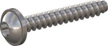 STP380200130E, Screw for Plastic, STP38 2.0x13.0 - T6, stainless-steel A2, 1.4567, bright, pickled and passivated