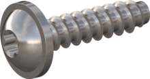 STP380220090E, Screw for Plastic, STP38 2.2x9.0 - T6, stainless-steel A2, 1.4567, bright, pickled and passivated