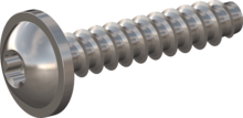 STP380220110E, Screw for Plastic, STP38 2.2x11.0 - T6, stainless-steel A2, 1.4567, bright, pickled and passivated