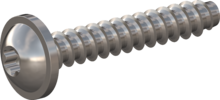 STP380220130E, Screw for Plastic, STP38 2.2x13.0 - T6, stainless-steel A2, 1.4567, bright, pickled and passivated