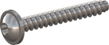 STP380220160E, Screw for Plastic, STP38 2.2x16.0 - T6, stainless-steel A2, 1.4567, bright, pickled and passivated