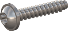 STP380250130C, Screw for Plastic, STP38 2.5x13.0 - T8, stainless-steel A4, 1.4578, bright, pickled and passivated