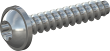 STP380250130S, Screw for Plastic, STP38 2.5x13.0 - T8, steel, hardened, zinc-plated 5-7 µm, baked, blue / transparent passivated