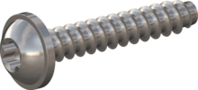 STP380250140E, Screw for Plastic, STP38 2.5x14.0 - T8, stainless-steel A2, 1.4567, bright, pickled and passivated