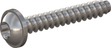 STP380250160C, Screw for Plastic, STP38 2.5x16.0 - T8, stainless-steel A4, 1.4578, bright, pickled and passivated
