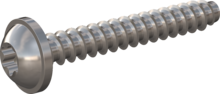 STP380250170C, Screw for Plastic, STP38 2.5x17.0 - T8, stainless-steel A4, 1.4578, bright, pickled and passivated