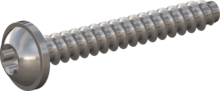 STP380250180C, Screw for Plastic, STP38 2.5x18.0 - T8, stainless-steel A4, 1.4578, bright, pickled and passivated