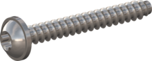 STP380250200C, Screw for Plastic, STP38 2.5x20.0 - T8, stainless-steel A4, 1.4578, bright, pickled and passivated