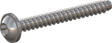 STP380250220E, Screw for Plastic, STP38 2.5x22.0 - T8, stainless-steel A2, 1.4567, bright, pickled and passivated