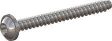 STP380250250E, Screw for Plastic, STP38 2.5x25.0 - T8, stainless-steel A2, 1.4567, bright, pickled and passivated