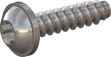 STP380300120E, Screw for Plastic, STP38 3.0x12.0 - T10, stainless-steel A2, 1.4567, bright, pickled and passivated