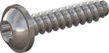 STP380300140C, Screw for Plastic, STP38 3.0x14.0 - T10, stainless-steel A4, 1.4578, bright, pickled and passivated