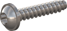 STP380300150C, Screw for Plastic, STP38 3.0x15.0 - T10, stainless-steel A4, 1.4578, bright, pickled and passivated