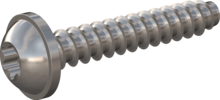 STP380300170E, Screw for Plastic, STP38 3.0x17.0 - T10, stainless-steel A2, 1.4567, bright, pickled and passivated