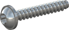 STP380300180S, Screw for Plastic, STP38 3.0x18.0 - T10, steel, hardened, zinc-plated 5-7 µm, baked, blue / transparent passivated