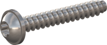 STP380300200C, Screw for Plastic, STP38 3.0x20.0 - T10, stainless-steel A4, 1.4578, bright, pickled and passivated