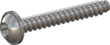 STP380300220E, Screw for Plastic, STP38 3.0x22.0 - T10, stainless-steel A2, 1.4567, bright, pickled and passivated