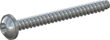 STP380300300S, Screw for Plastic, STP38 3.0x30.0 - T10, steel, hardened, zinc-plated 5-7 µm, baked, blue / transparent passivated