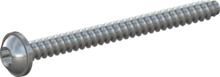 STP380300350S, Screw for Plastic, STP38 3.0x35.0 - T10, steel, hardened, zinc-plated 5-7 µm, baked, blue / transparent passivated