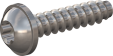 STP380350150C, Screw for Plastic, STP38 3.5x15.0 - T15, stainless-steel A4, 1.4578, bright, pickled and passivated