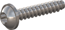 STP380350180C, Screw for Plastic, STP38 3.5x18.0 - T15, stainless-steel A4, 1.4578, bright, pickled and passivated
