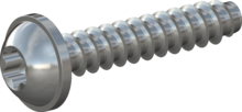 STP380350180S, Screw for Plastic, STP38 3.5x18.0 - T15, steel, hardened, zinc-plated 5-7 µm, baked, blue / transparent passivated