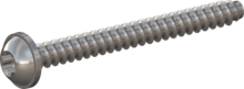 STP380350350E, Screw for Plastic, STP38 3.5x35.0 - T15, stainless-steel A2, 1.4567, bright, pickled and passivated