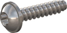 STP380400180E, Screw for Plastic, STP38 4.0x18.0 - T20, stainless-steel A2, 1.4567, bright, pickled and passivated