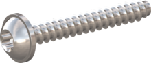 STP380400280C, Screw for Plastic, STP38 4.0x28.0 - T20, stainless-steel A4, 1.4578, bright, pickled and passivated
