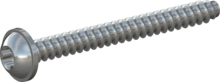 STP380400400S, Screw for Plastic, STP38 4.0x40.0 - T20, steel, hardened, zinc-plated 5-7 µm, baked, blue / transparent passivated