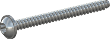 STP380400450S, Screw for Plastic, STP38 4.0x45.0 - T20, steel, hardened, zinc-plated 5-7 µm, baked, blue / transparent passivated