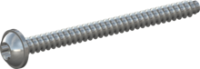 STP380400500S, Screw for Plastic, STP38 4.0x50.0 - T20, steel, hardened, zinc-plated 5-7 µm, baked, blue / transparent passivated