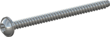 STP380400550S, Screw for Plastic, STP38 4.0x55.0 - T20, steel, hardened, zinc-plated 5-7 µm, baked, blue / transparent passivated
