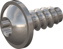 STP380450100E, Screw for Plastic, STP38 4.5x10.0 - T20, stainless-steel A2, 1.4567, bright, pickled and passivated