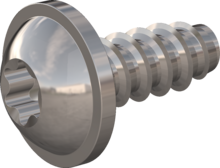 STP380450110E, Screw for Plastic, STP38 4.5x11.0 - T20, stainless-steel A2, 1.4567, bright, pickled and passivated