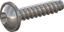 STP380450200E, Screw for Plastic, STP38 4.5x20.0 - T20, stainless-steel A2, 1.4567, bright, pickled and passivated