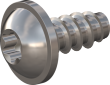 STP380500110C, Screw for Plastic, STP38 5.0x11.0 - T25, stainless-steel A4, 1.4578, bright, pickled and passivated