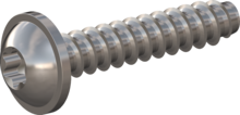STP380500250E, Screw for Plastic, STP38 5.0x25.0 - T25, stainless-steel A2, 1.4567, bright, pickled and passivated