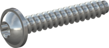 STP380500300S, Screw for Plastic, STP38 5.0x30.0 - T25, steel, hardened, zinc-plated 5-7 µm, baked, blue / transparent passivated