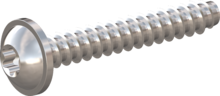 STP380500320C, Screw for Plastic, STP38 5.0x32.0 - T25, stainless-steel A4, 1.4578, bright, pickled and passivated
