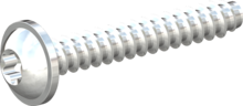 STP380500320S, Screw for Plastic, STP38 5.0x32.0 - T25, steel, hardened, zinc-plated 5-7 µm, baked, blue / transparent passivated
