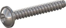 STP380500350C, Screw for Plastic, STP38 5.0x35.0 - T25, stainless-steel A4, 1.4578, bright, pickled and passivated