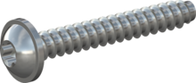 STP380500350S, Screw for Plastic, STP38 5.0x35.0 - T25, steel, hardened, zinc-plated 5-7 µm, baked, blue / transparent passivated