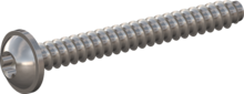 STP380500450E, Screw for Plastic, STP38 5.0x45.0 - T25, stainless-steel A2, 1.4567, bright, pickled and passivated
