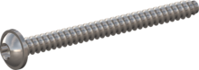 STP380500600E, Screw for Plastic, STP38 5.0x60.0 - T25, stainless-steel A2, 1.4567, bright, pickled and passivated